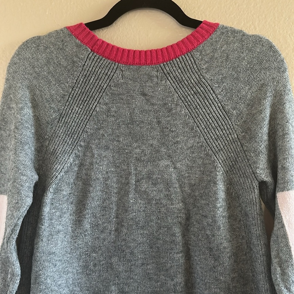 Anthropologie Rebekah Gray and Pink Colorblock Sweater Tunic - Picture 8 of 9